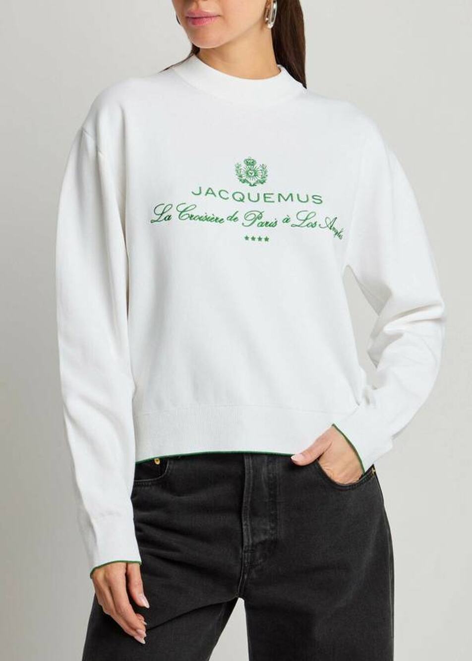 Jacquemus La Maille Venice Sweater Sweatshirt in Hotel Address White 38 US 6